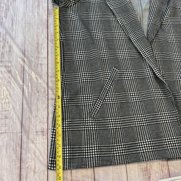 NWOT Marty M Women’s Jacket Plaid Rayon Tweed Color Black and White Size 2X - Picture 5 of 10